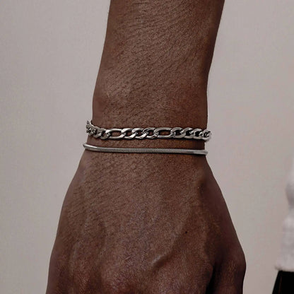 Kit pulseiras masculinas inox