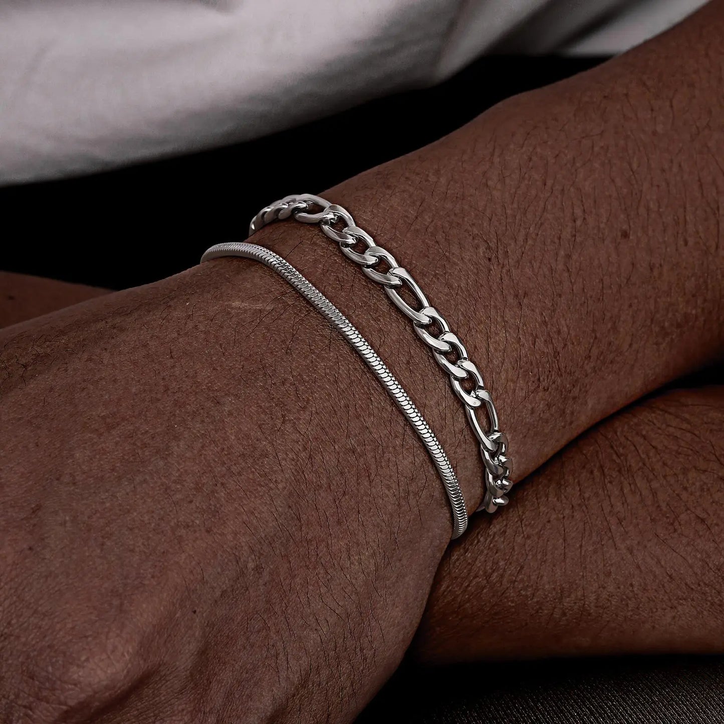 Kit pulseiras masculinas inox