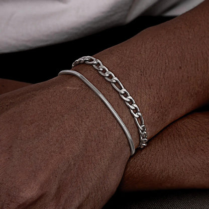 Kit pulseiras masculinas inox