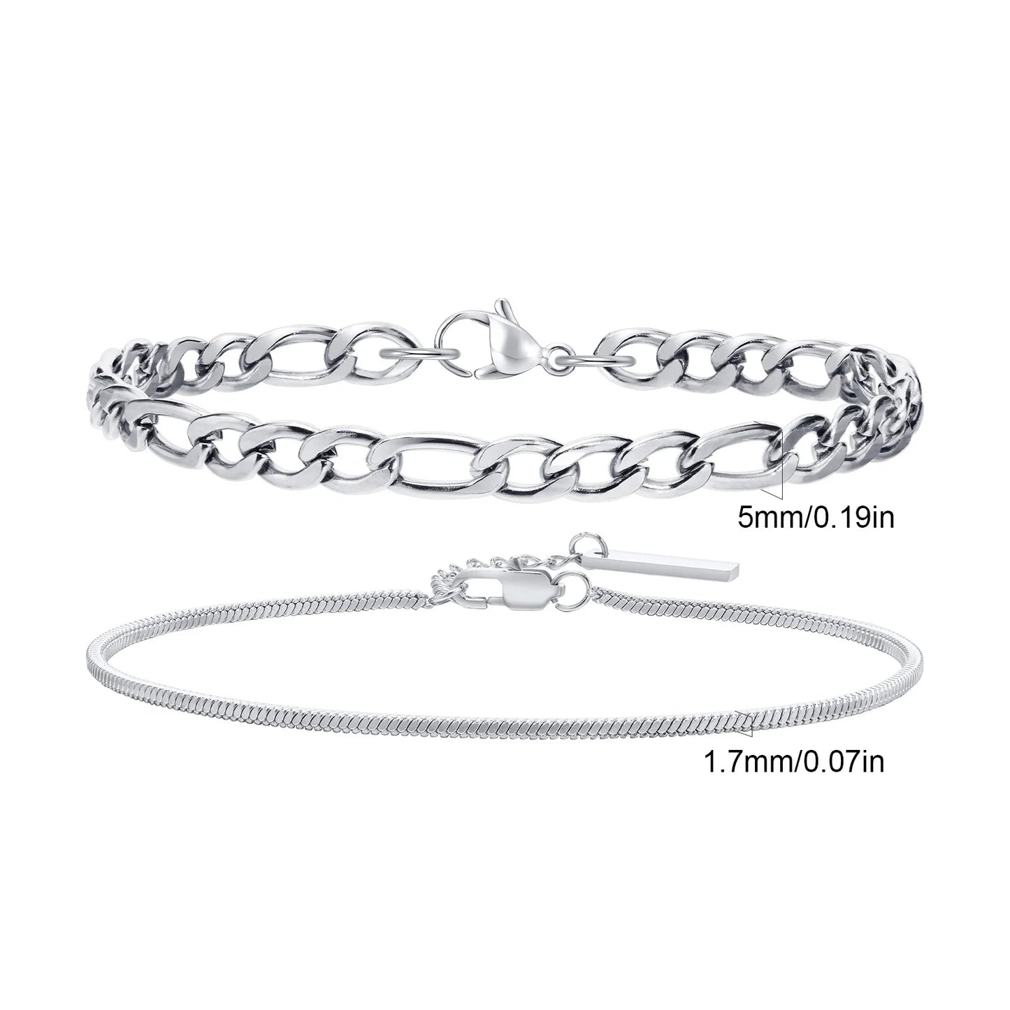 Kit pulseiras masculinas inox