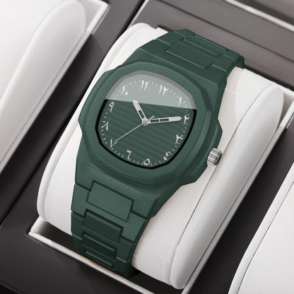 Fashion Square Dial Men Business Watches Casual Plastic Band Man Sports Wristwatches Reloj Hombre(Without Box)