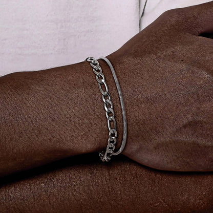 Kit pulseiras masculinas inox