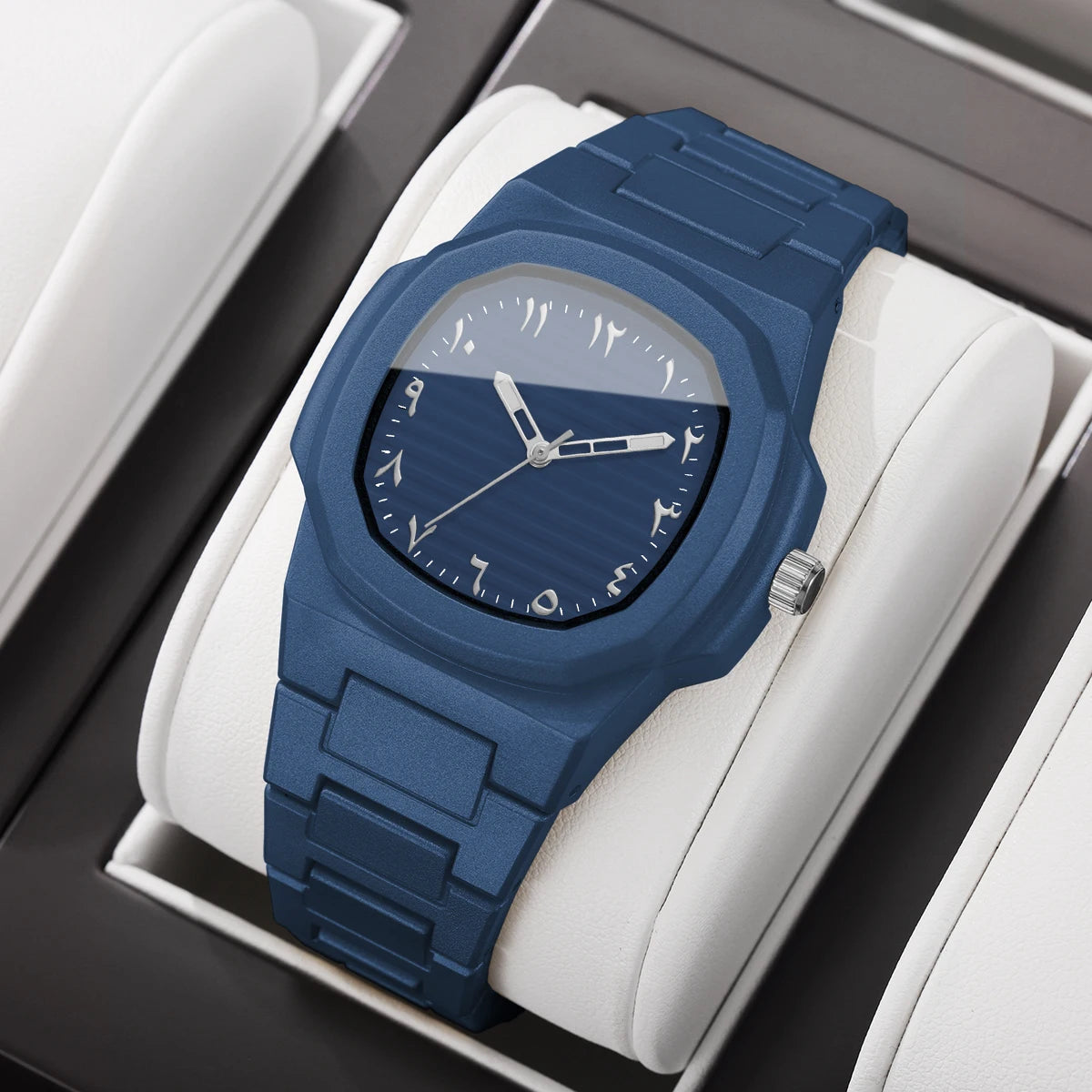 Fashion Square Dial Men Business Watches Casual Plastic Band Man Sports Wristwatches Reloj Hombre(Without Box)