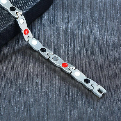 Pulseira magnética Dragão em aço.