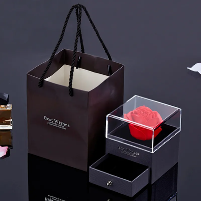 Colar rosa box premium